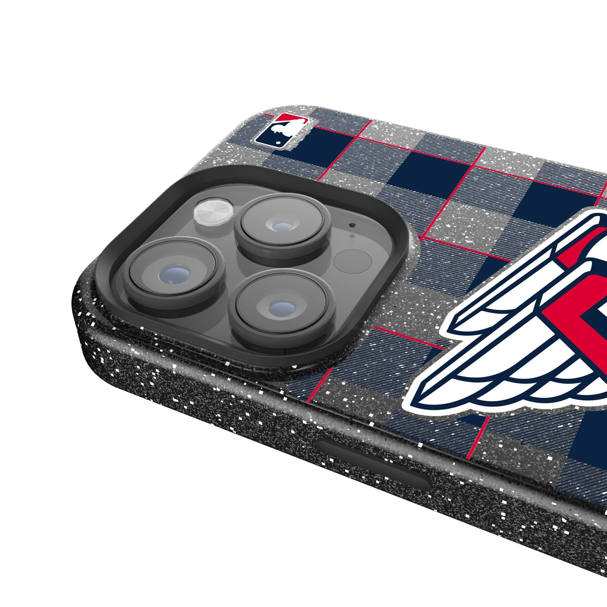 Cleveland Guardians Plaid Bling Phone Case - Image 4