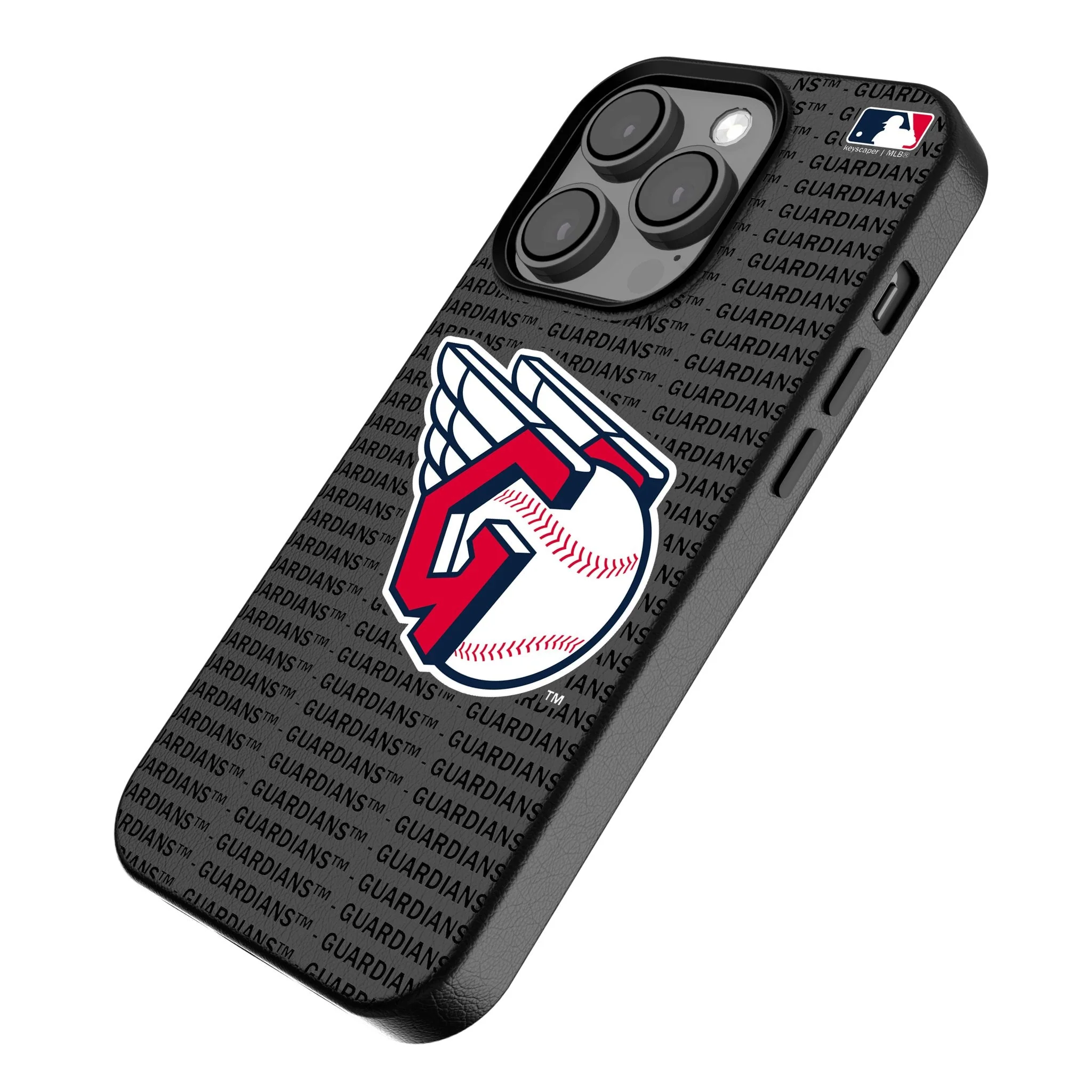 Cleveland Guardians Text Backdrop MagSafe Compatible Phone Case for Apple iPhone - Image 2