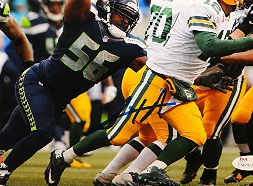 Cliff Avril Autographed 8x10 Seattle Seahawks Against Packers Photo- JSA W Auth - Image 2