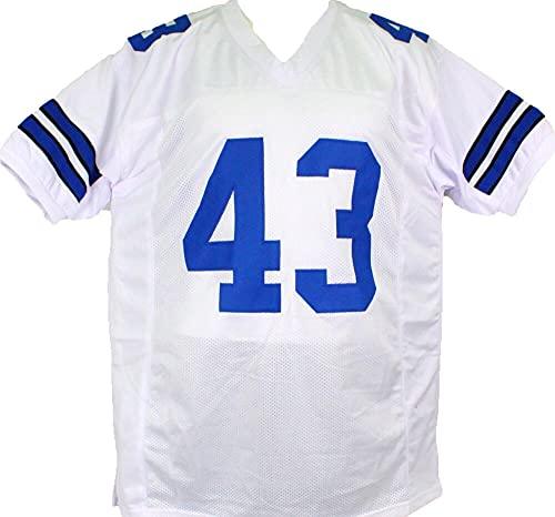 Cliff Harris Autographed White Pro Style Jersey-Beckett Hologram Silver - Image 2