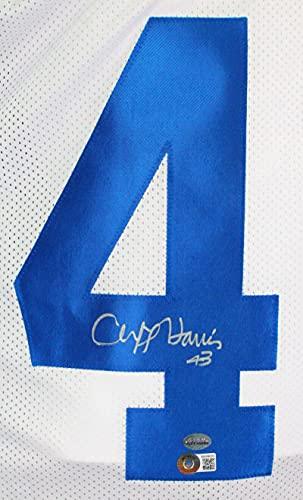 Cliff Harris Autographed White Pro Style Jersey-Beckett Hologram Silver - Image 3