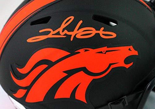 Clinton Portis Autographed Broncos Eclipse Speed Mini Helmet - JSA Witness Orange - Image 2