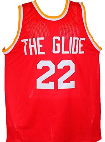 Clyde Drexler Autographed Red Pro Style Jersey- JSA W Black - Image 2