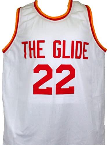 Clyde Drexler Autographed White Pro Style Jersey- JSA W Black - Image 2