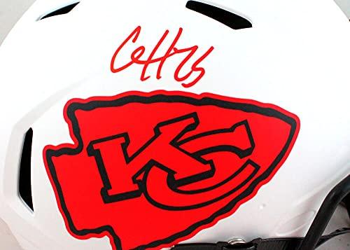 Clyde Edwards-Helaire Autographed KC Chiefs Authentic Lunar F/S Helmet- Beckett W Red - Image 2