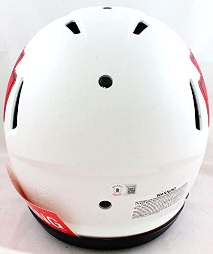 Clyde Edwards-Helaire Autographed KC Chiefs Authentic Lunar F/S Helmet- Beckett W Red - Image 4