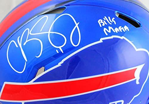 Cole Beasley Autographed Buffalo Bills F/S Flash Speed Authentic Helmet w/Bills Mafia-Beckett W Hologram White - Image 5
