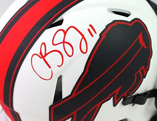 Cole Beasley Autographed Buffalo Bills Lunar Speed Mini Helmet- Beckett W Red - Image 3