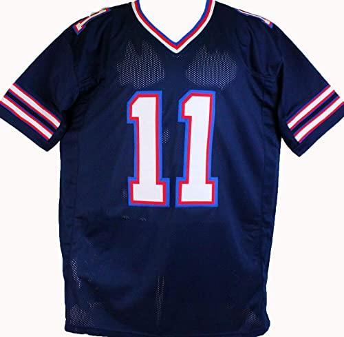 Cole Beasley Autographed Dk. Blue Pro Style Jersey w/Bills Mafia-Beckett W Hologram Black - Image 2