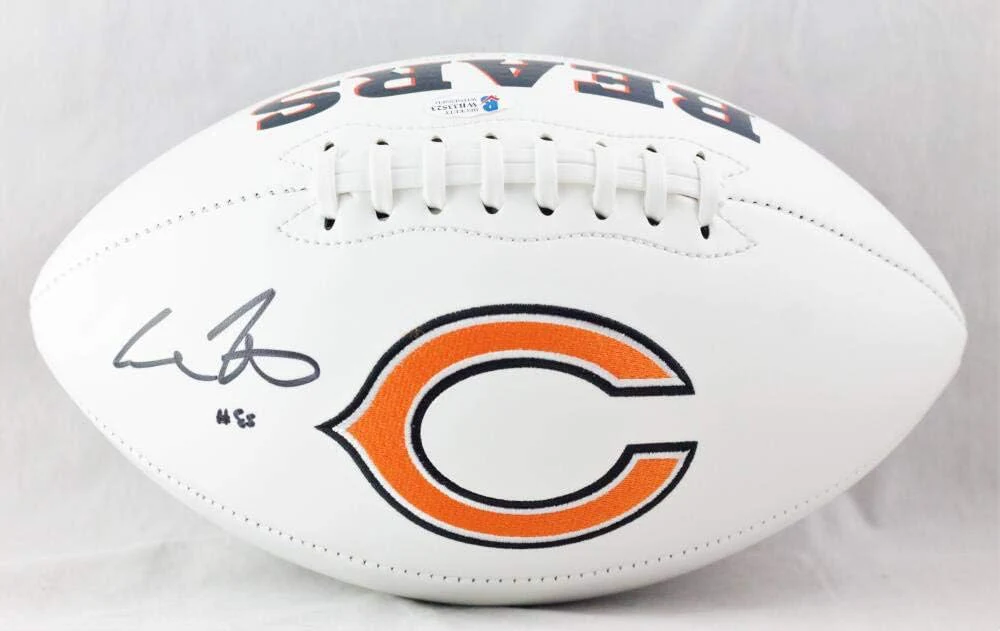 Cole Kmet Autographed Chicago Bears Logo Football - Beckett W Auth *Black - Image 4