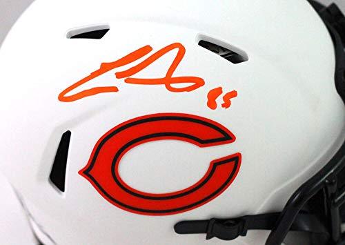 Cole Kmet Autographed Chicago Bears Lunar Speed Mini Helmet- Beckett W Orange - Image 3