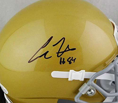 Cole Kmet Autographed Notre Dame Fighting Irish Mini Helmet- Beckett W Auth Black - Image 2