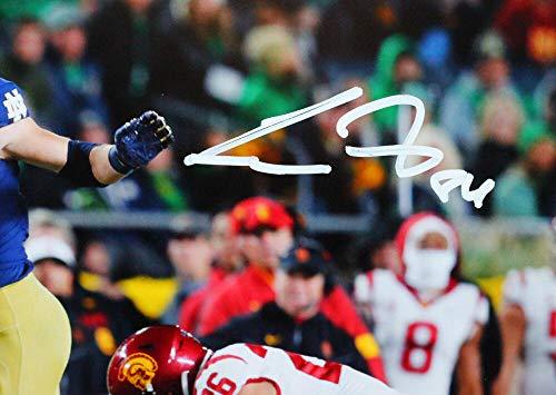 Cole Kmet Signed Chicago Bears Leap Vs USC 8x10 HM Photo - Beckett W White - Image 2