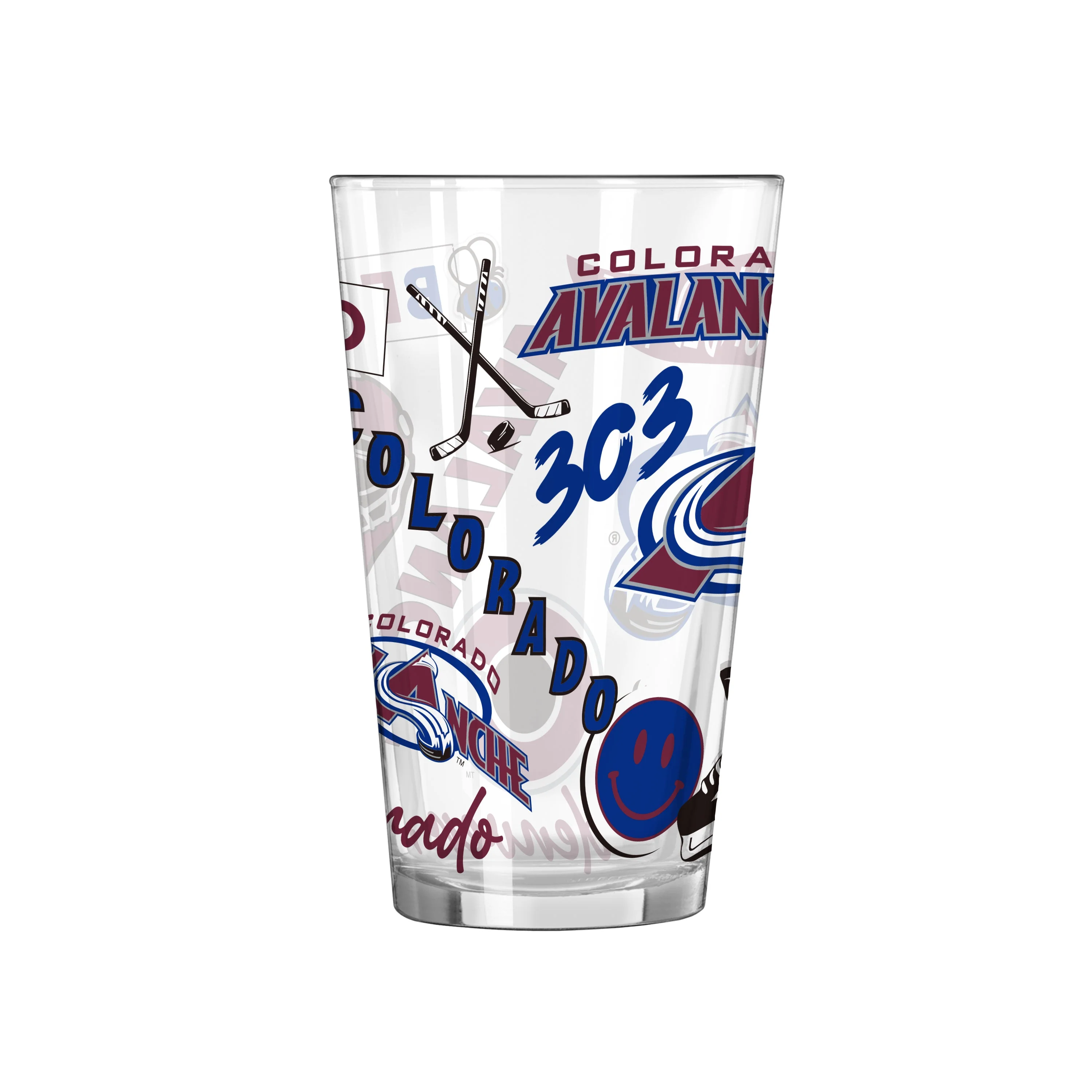 Colorado Avalanche 16oz Native Pint Glass - Image 2