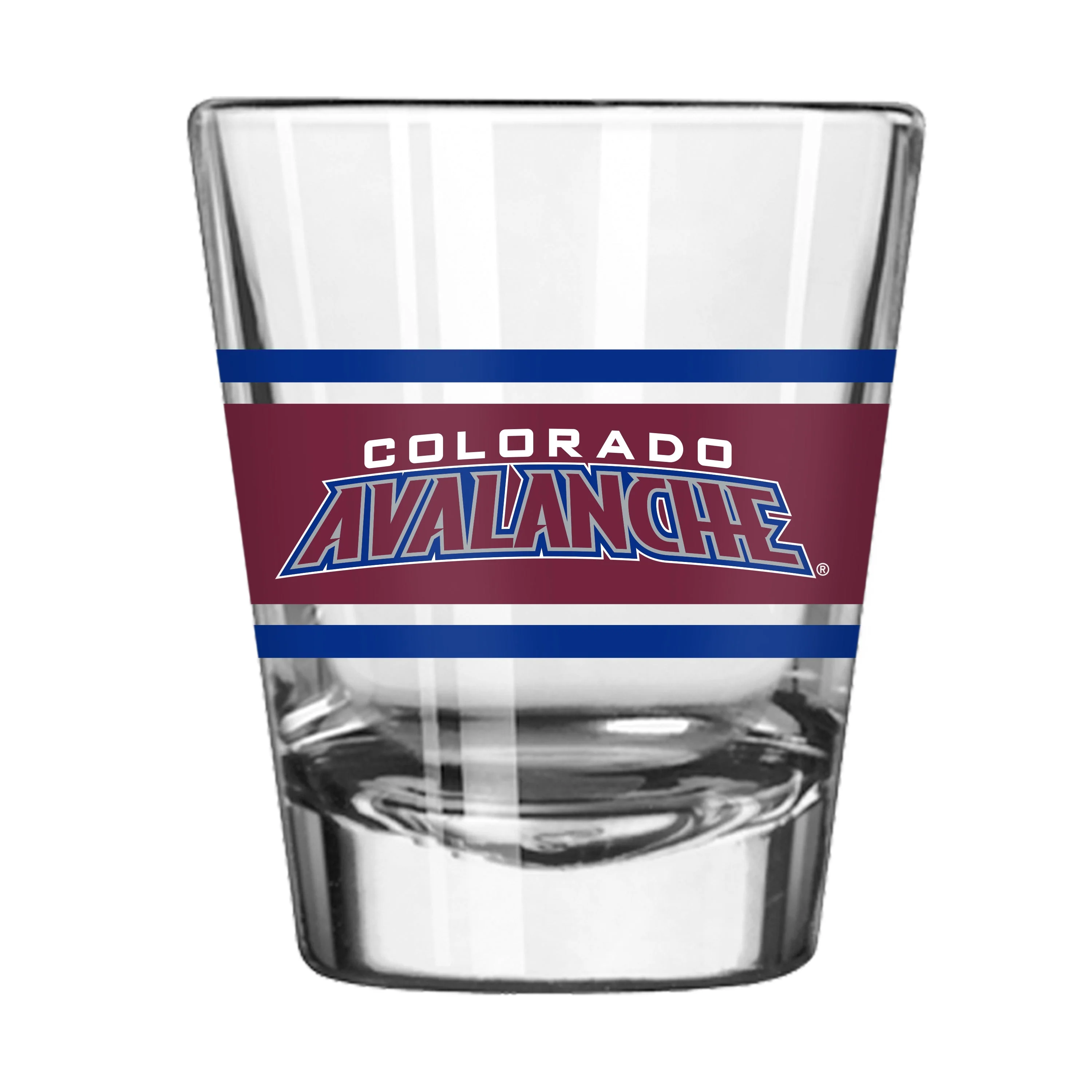 Colorado Avalanche 2oz Stripe Shot Glass - Image 2