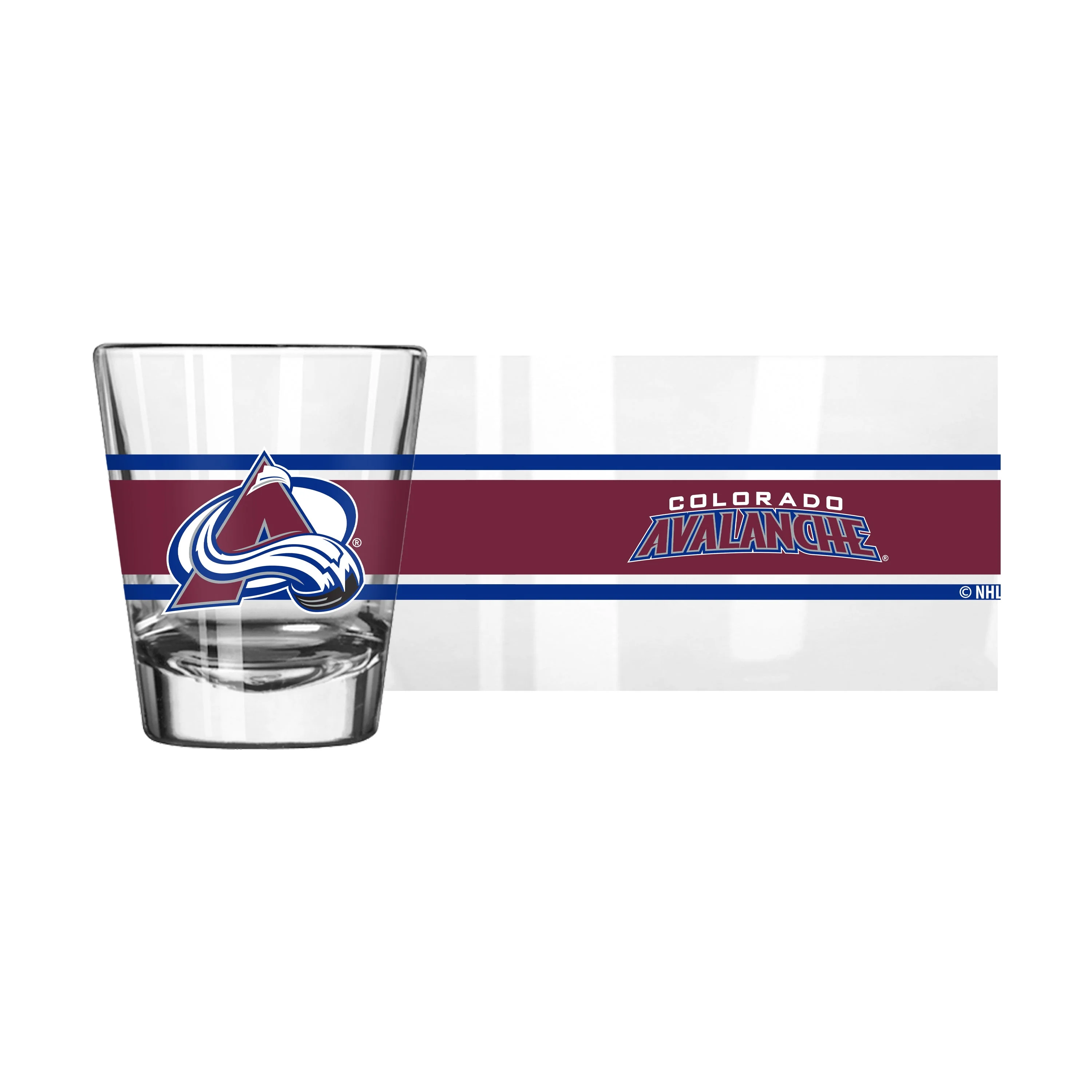 Colorado Avalanche 2oz Stripe Shot Glass - Image 3