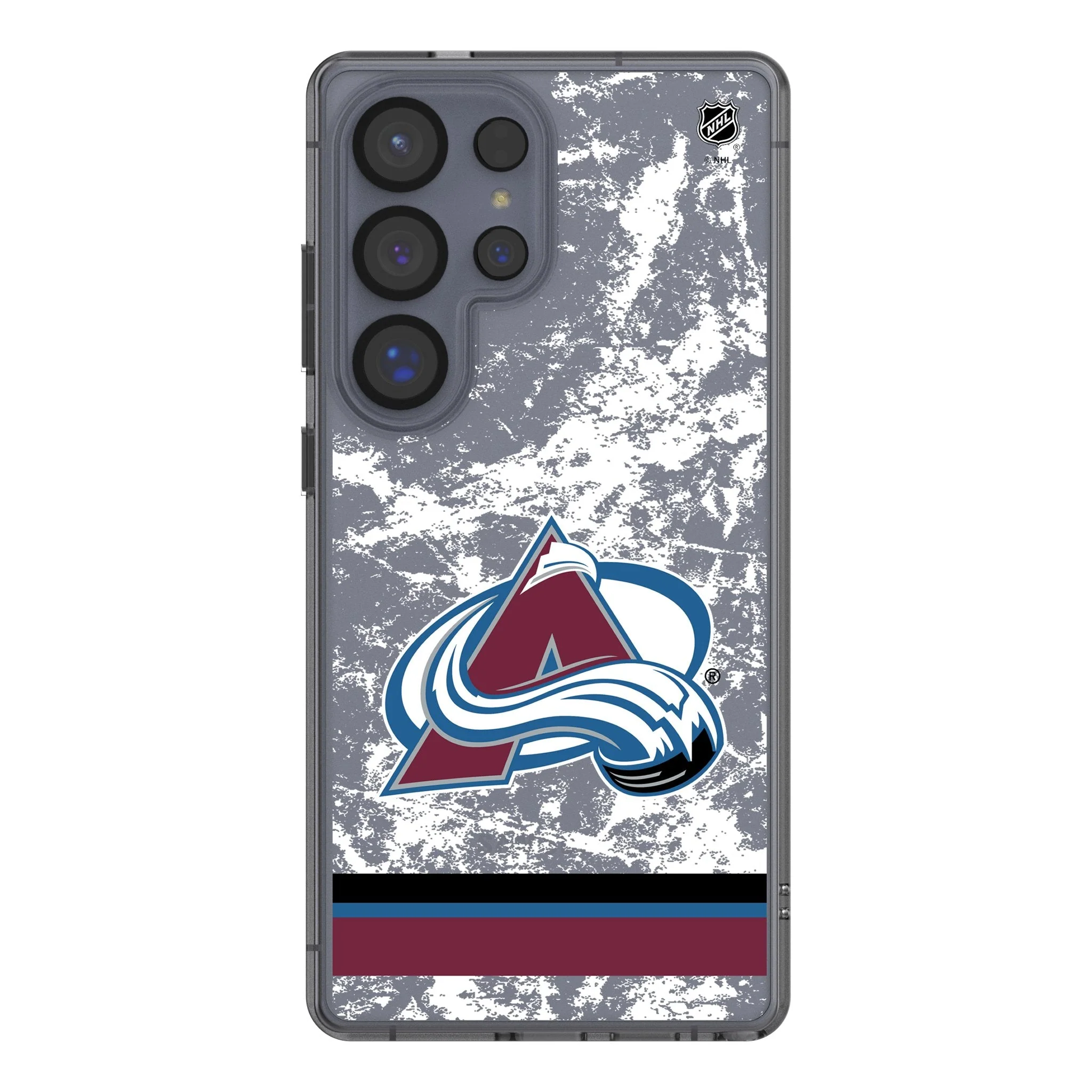 Colorado Avalanche Ice Stripe Clear Phone Case for Samsung Galaxy