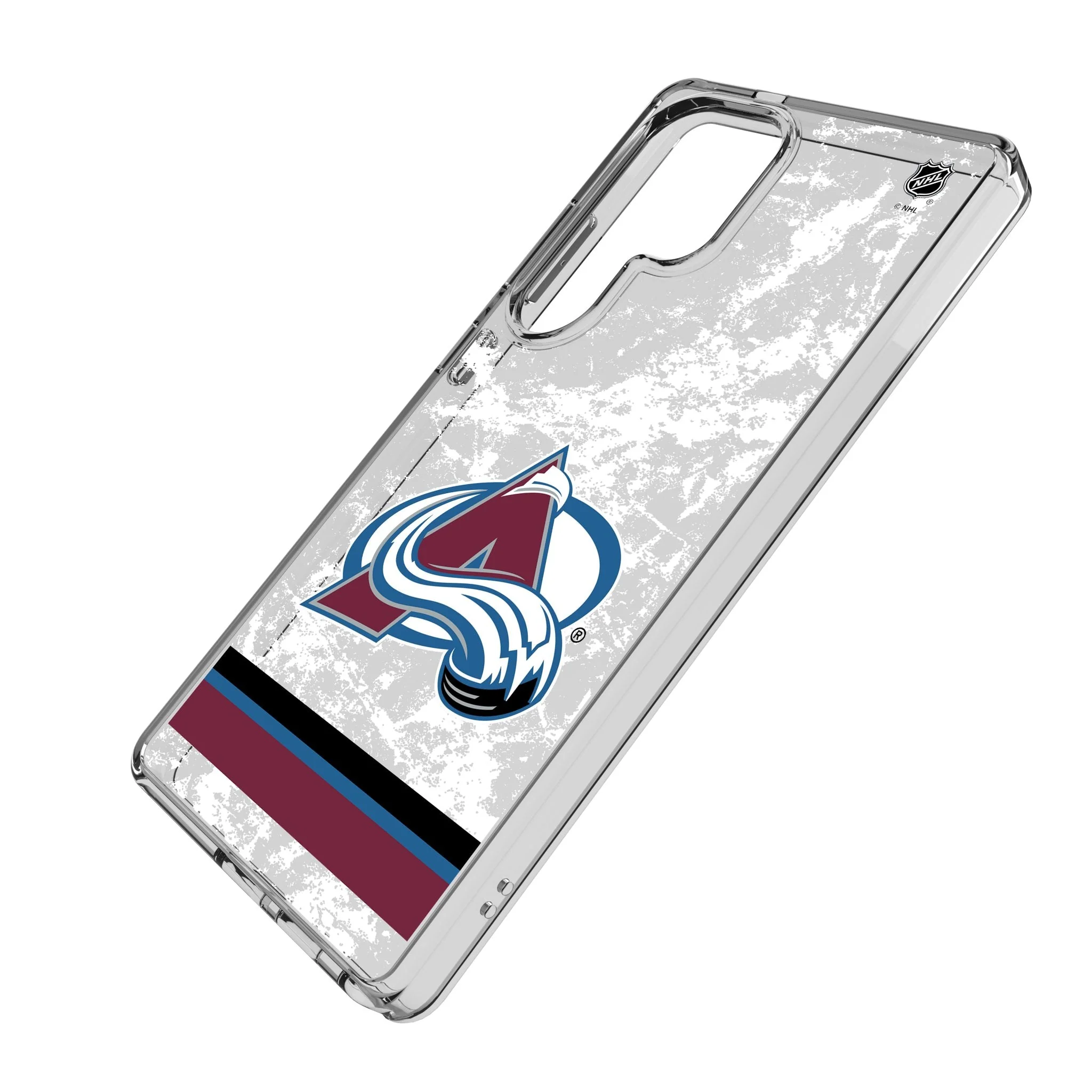 Colorado Avalanche Ice Stripe Clear Phone Case for Samsung Galaxy - Image 2