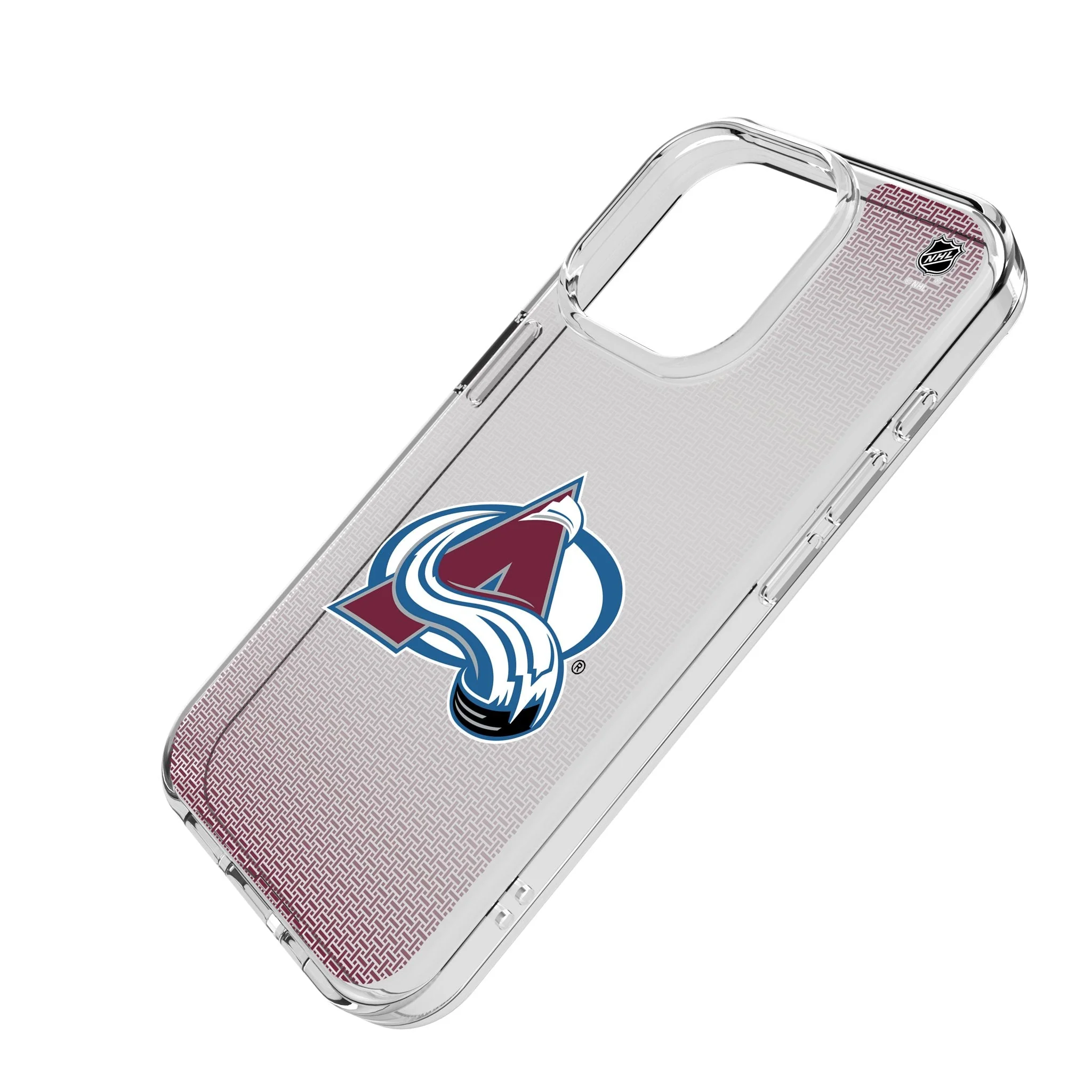 Colorado Avalanche Linen Clear Phone Case for Apple iPhone - Image 2