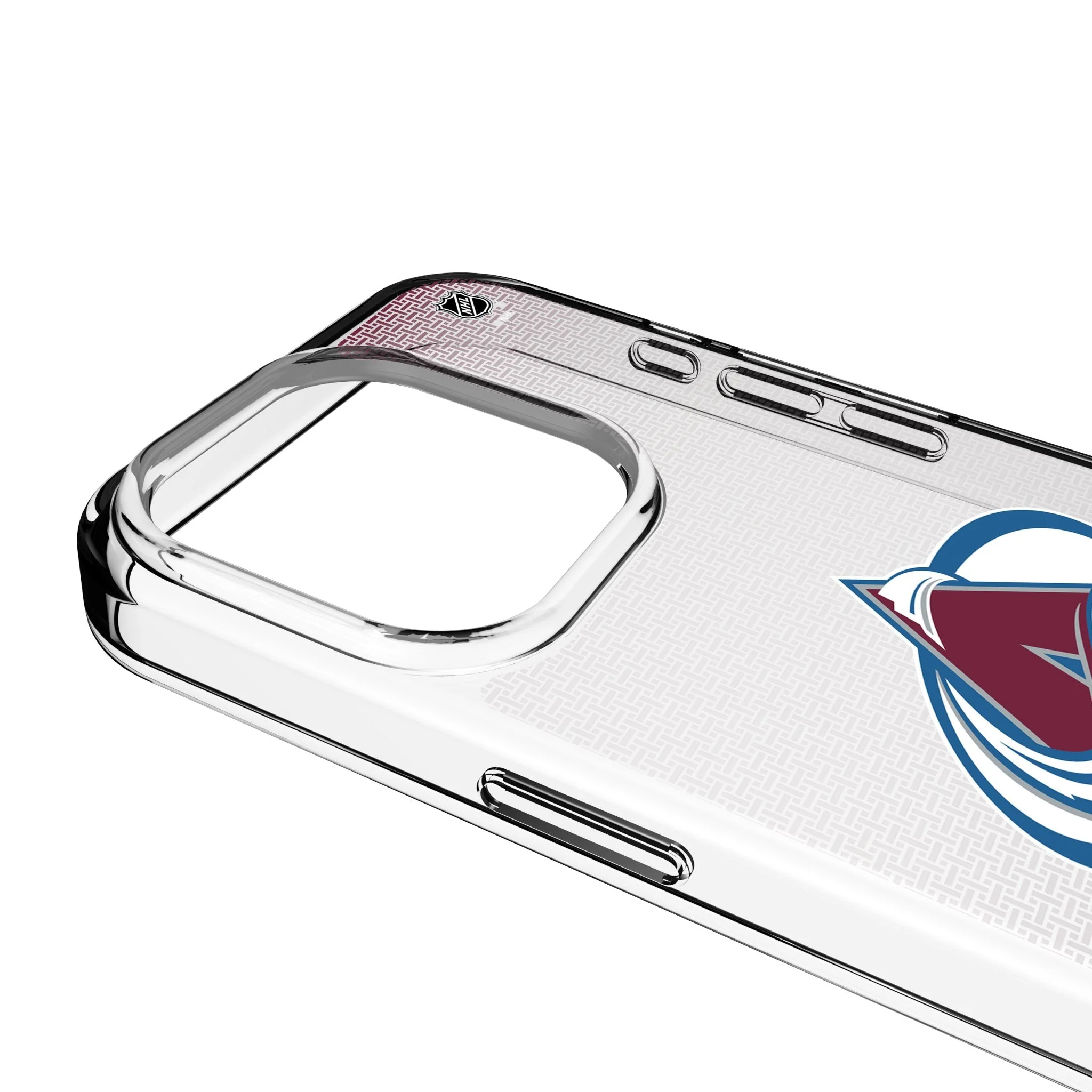 Colorado Avalanche Linen Clear Phone Case for Apple iPhone - Image 3