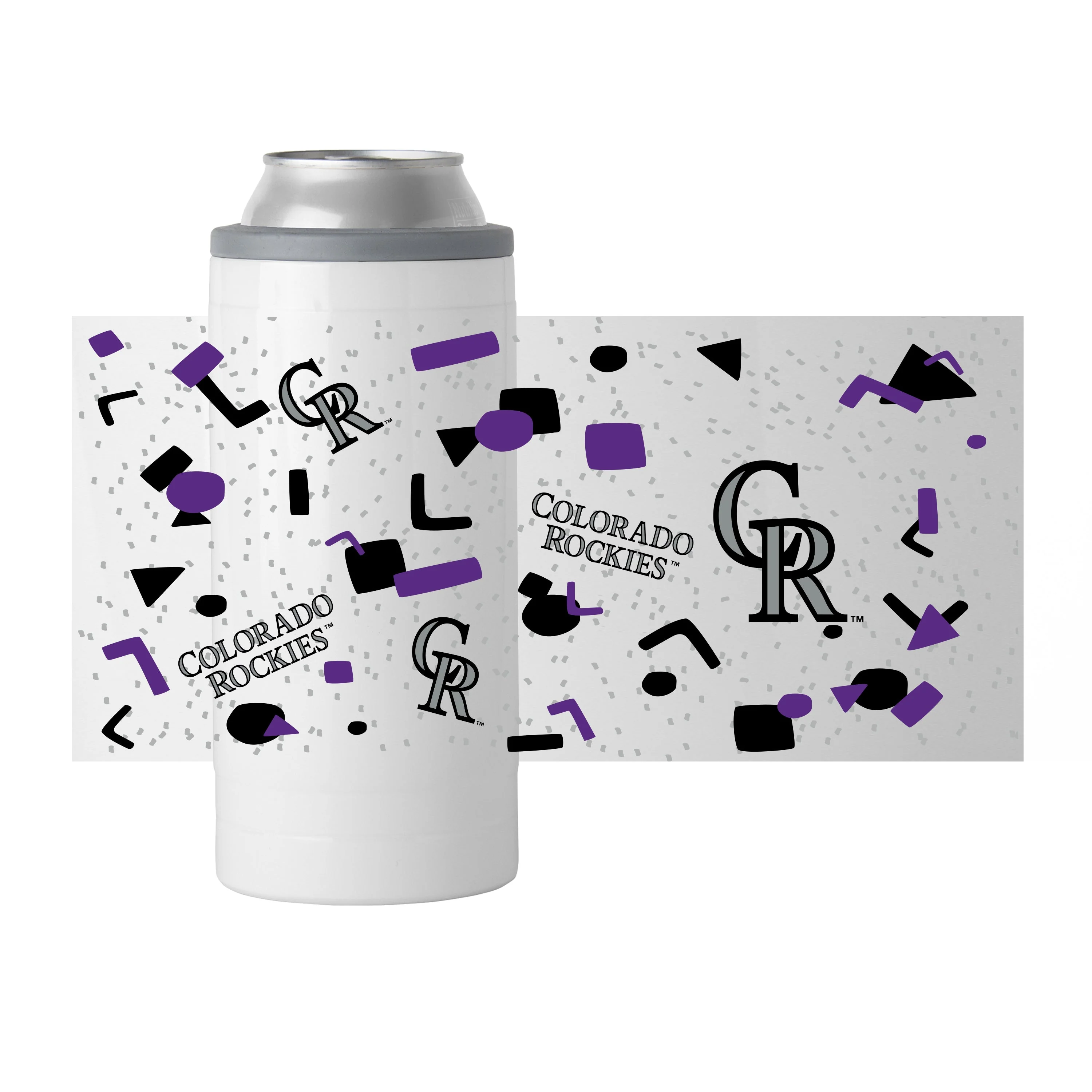 Colorado Rockies 12oz Flashback Slim Can Coolie - Image 2