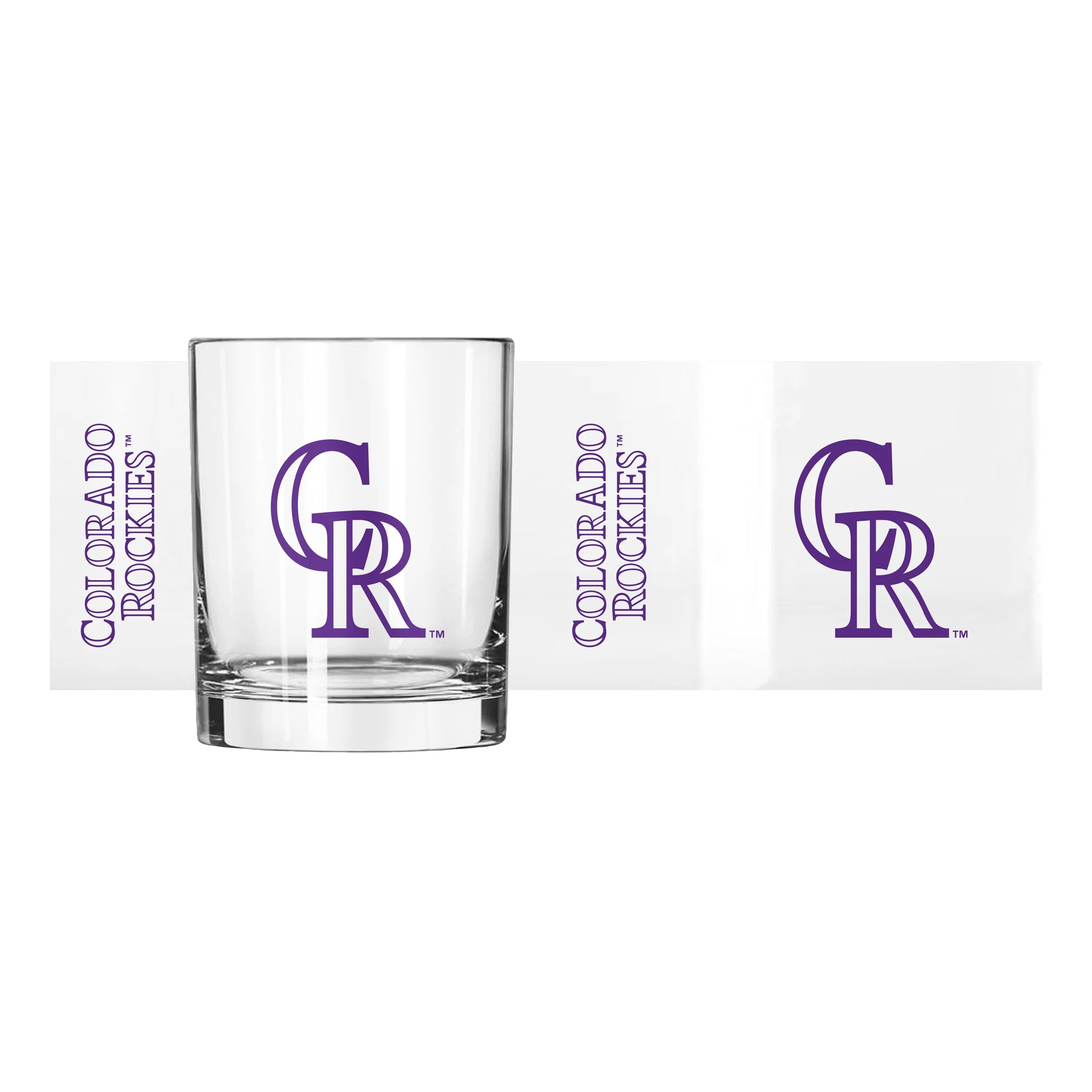 Colorado Rockies 14oz Gameday Rocks Glass - Image 2