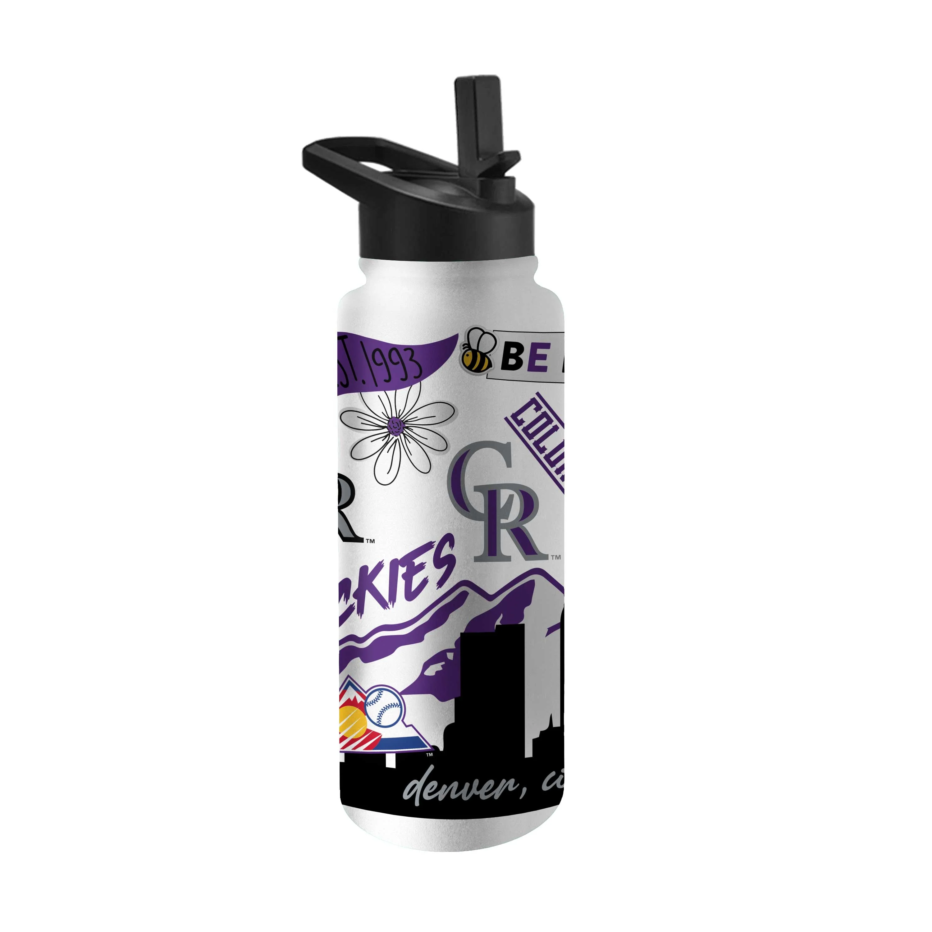 Colorado Rockies 34oz Native Quencher Bottle - Image 2