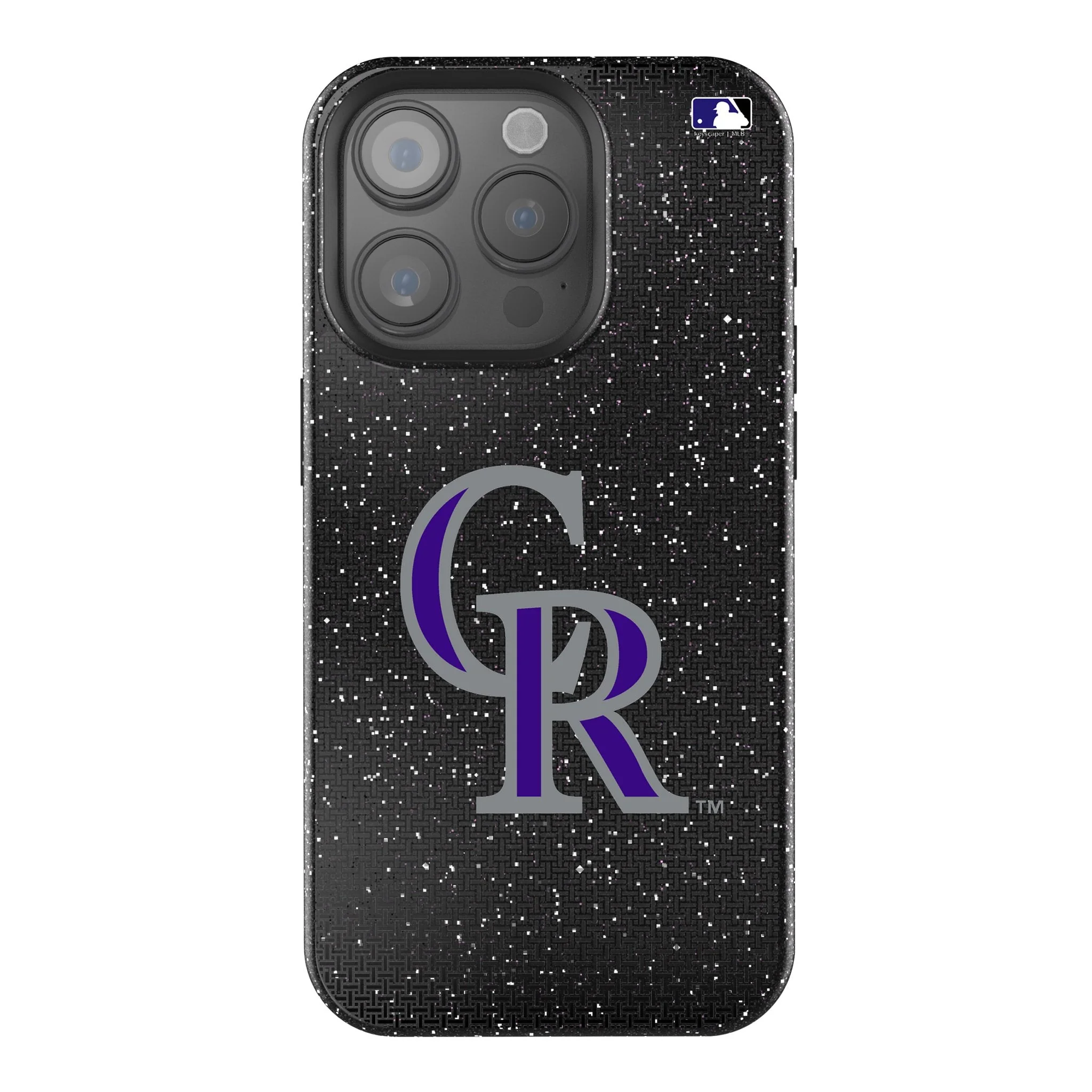 Colorado Rockies Linen Bling Phone Case for Apple iPhone