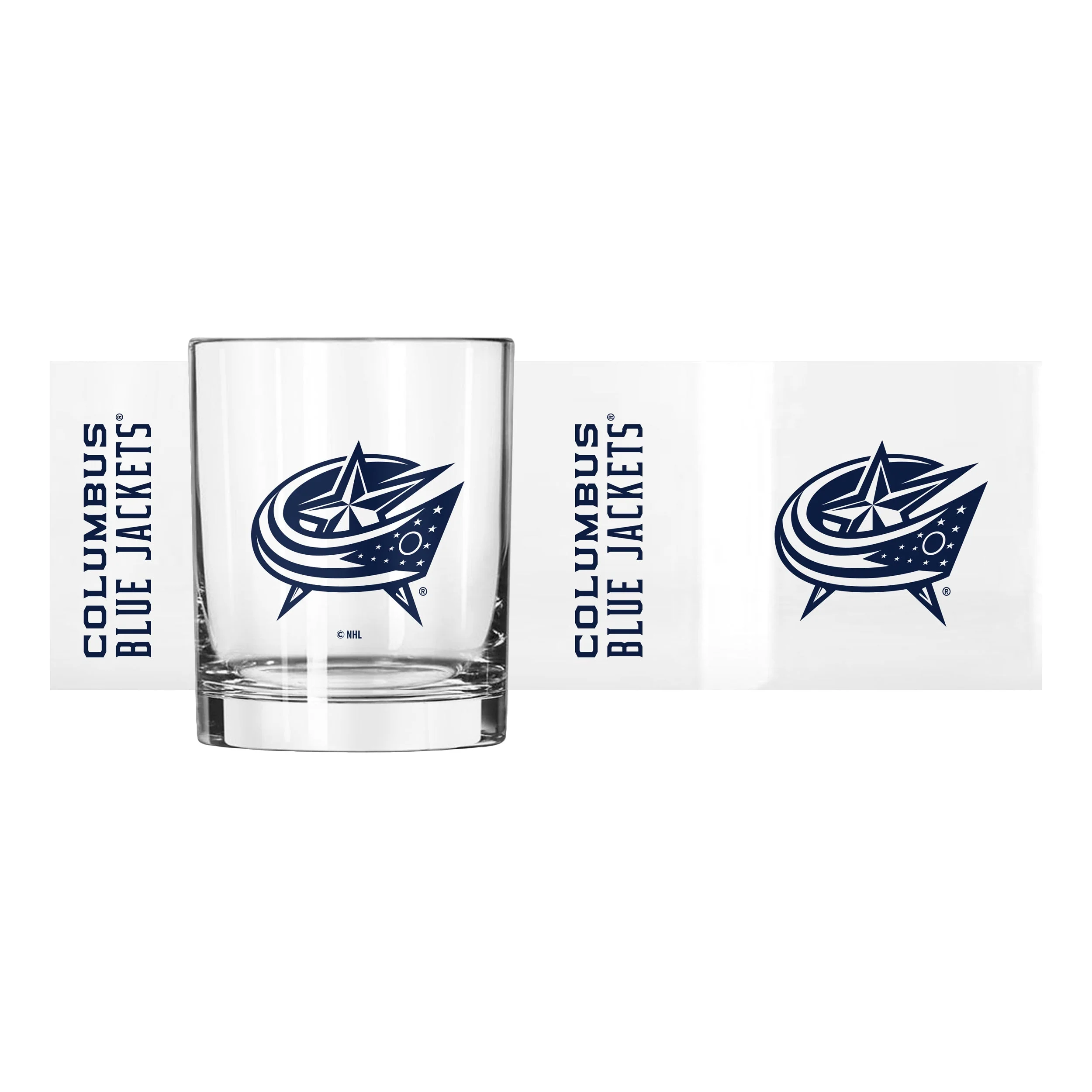 Columbus Blue Jackets 14oz Gameday Rocks Glass - Image 2