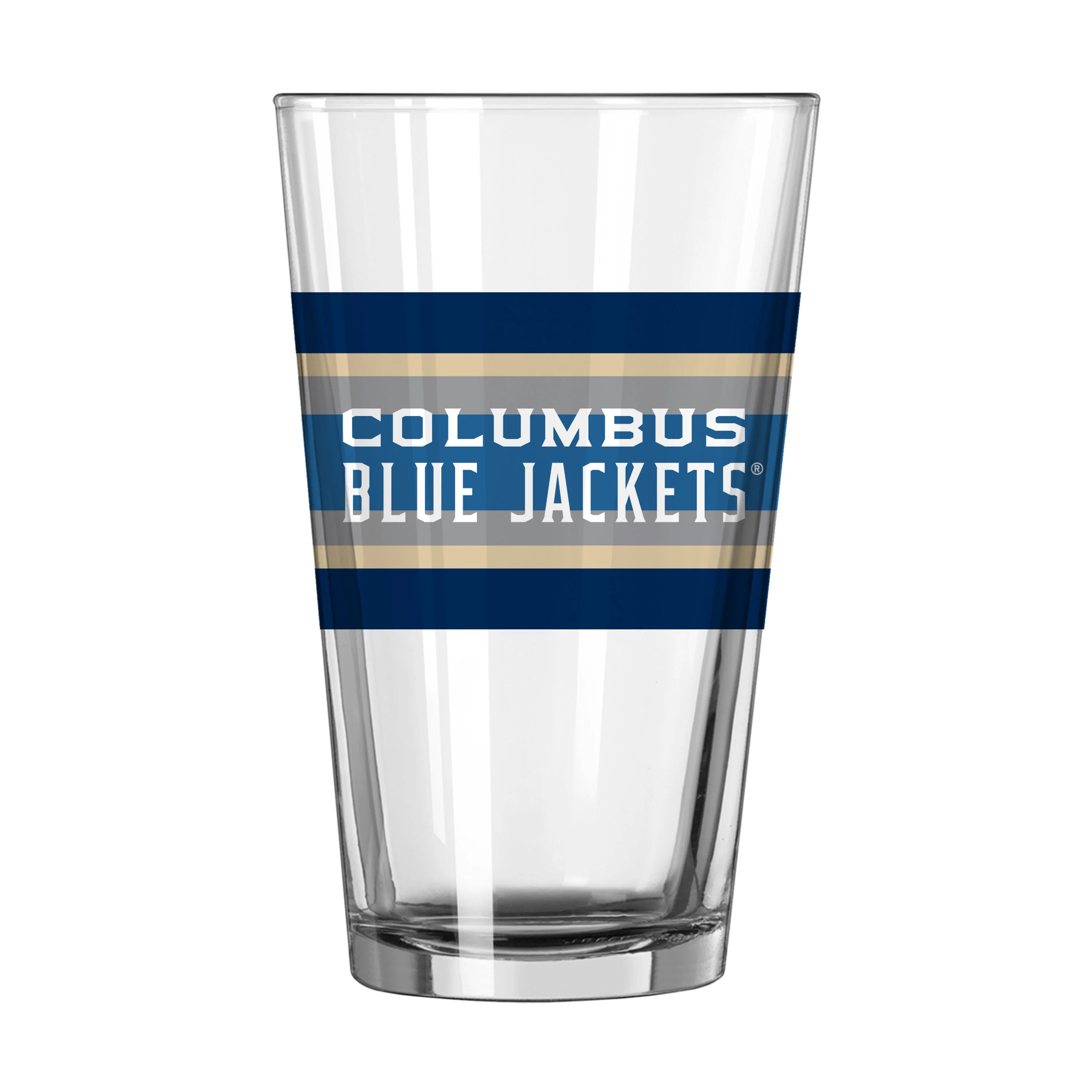 Columbus Blue Jackets 16oz 3rd Logo Stripe Pint Glass - Image 2