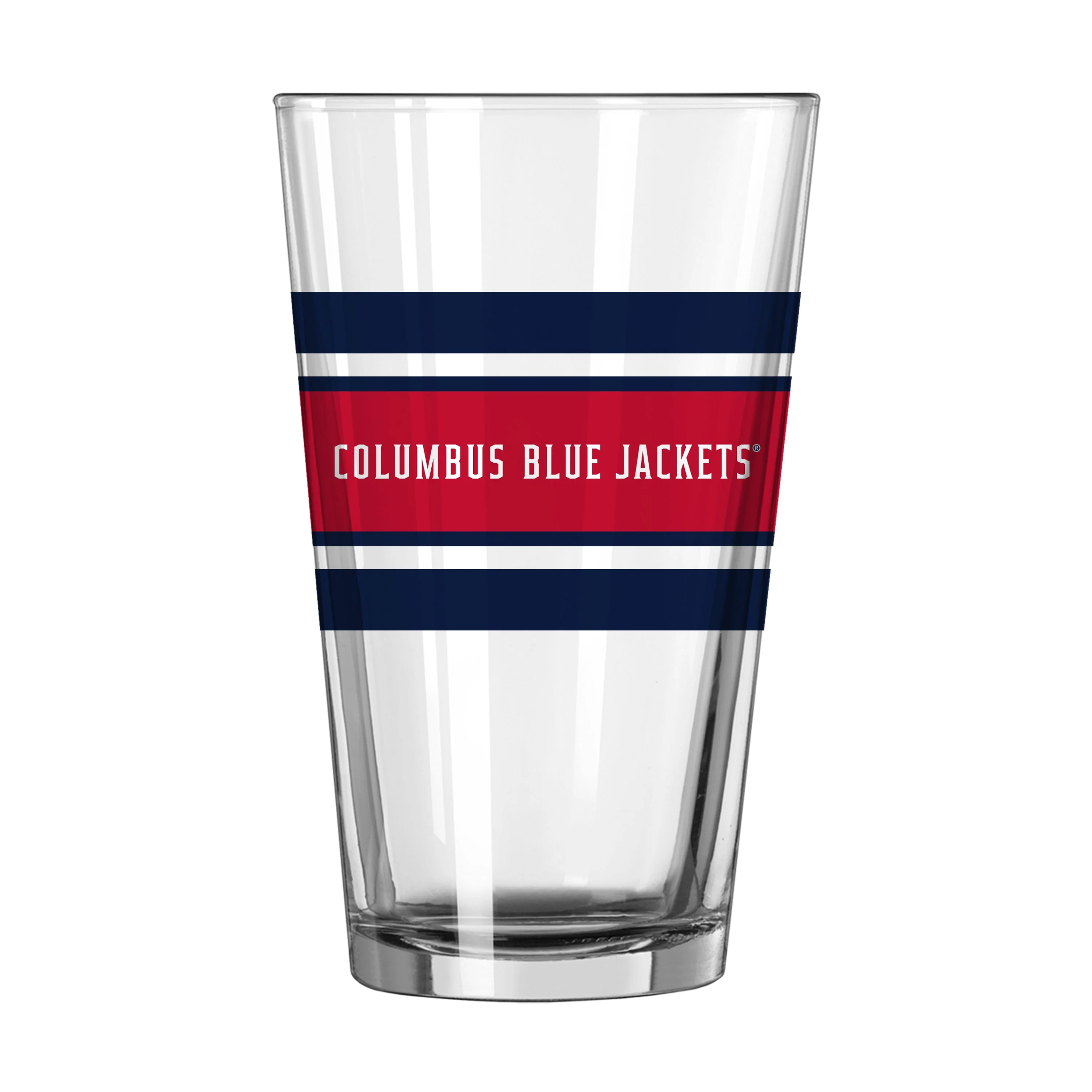 Columbus Blue Jackets 16oz Stripe Pint Glass - Image 2