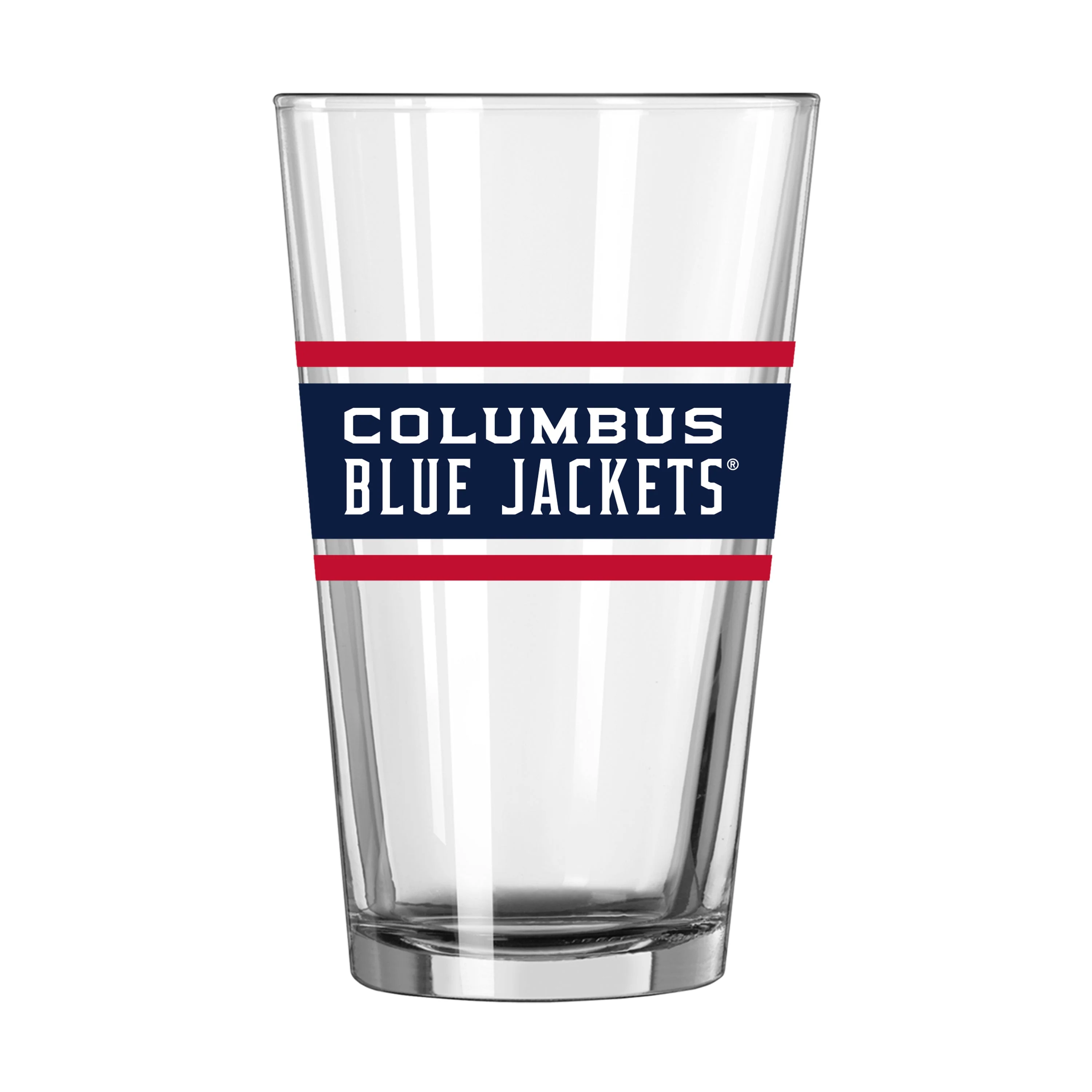 Columbus Blue Jackets 16oz Stripe Pint Glass - Image 2