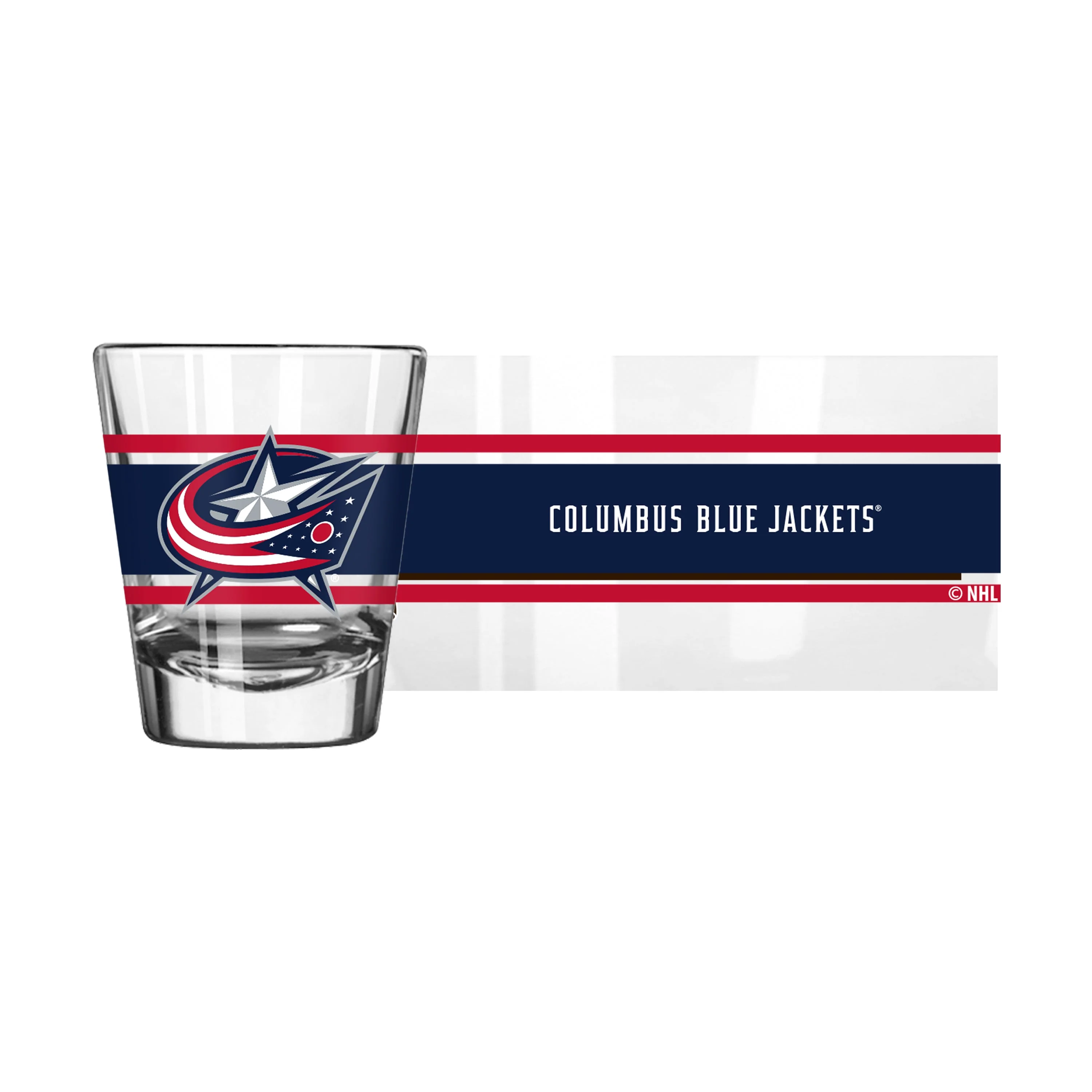 Columbus Blue Jackets 2oz Stripe Shot Glass - Image 2