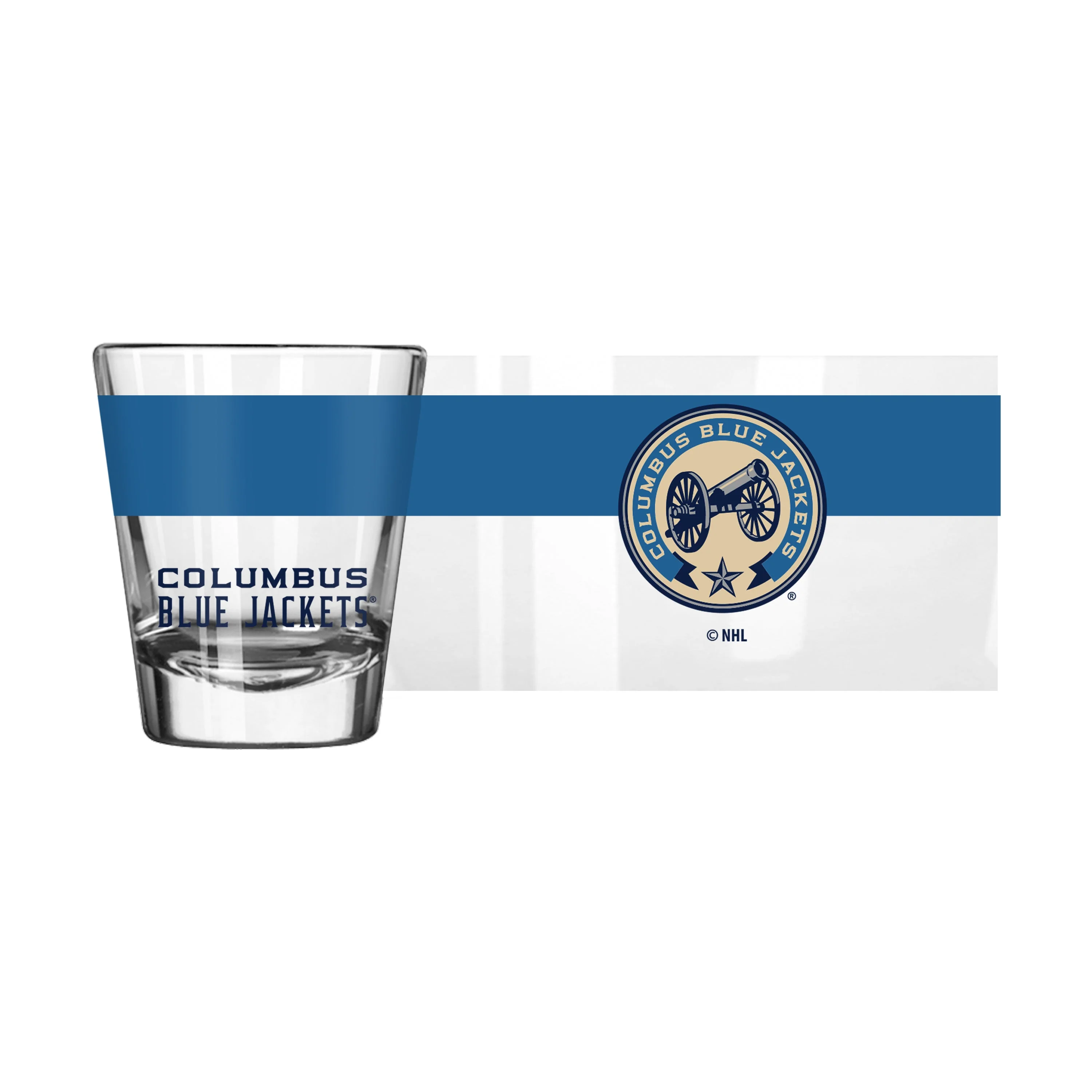 Columbus Blue Jackets Light Blue 2oz Colorblock Shot Glass - Image 2