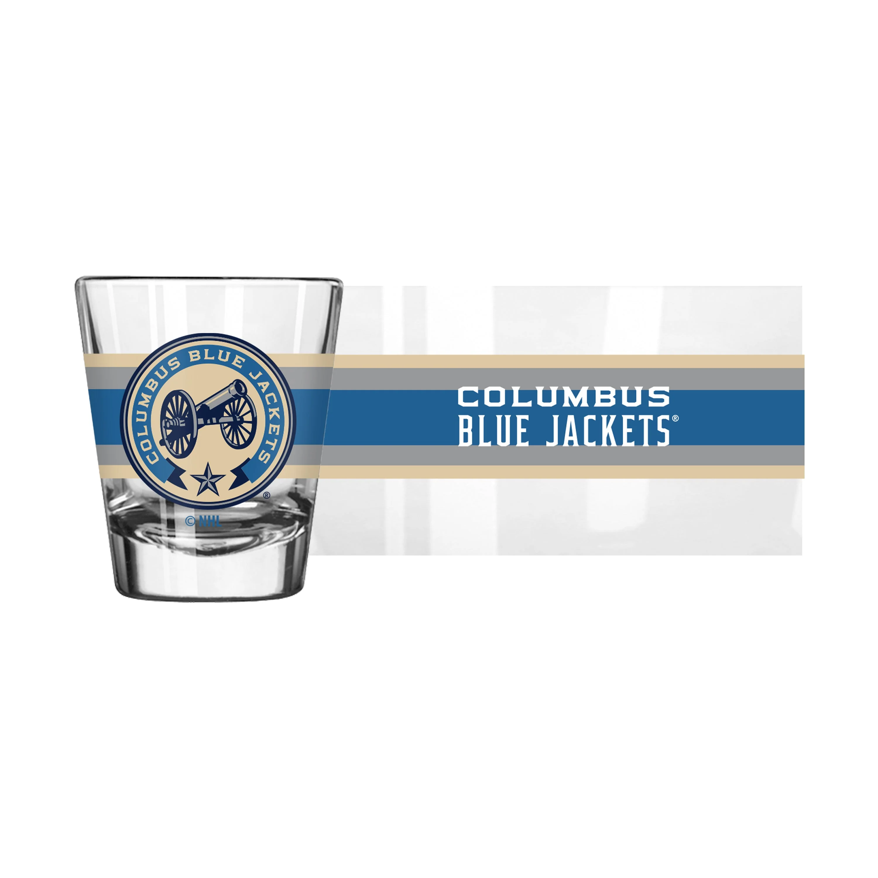 Columbus Blue Jackets Light Blue 2oz Stripe Shot Glass - Image 2
