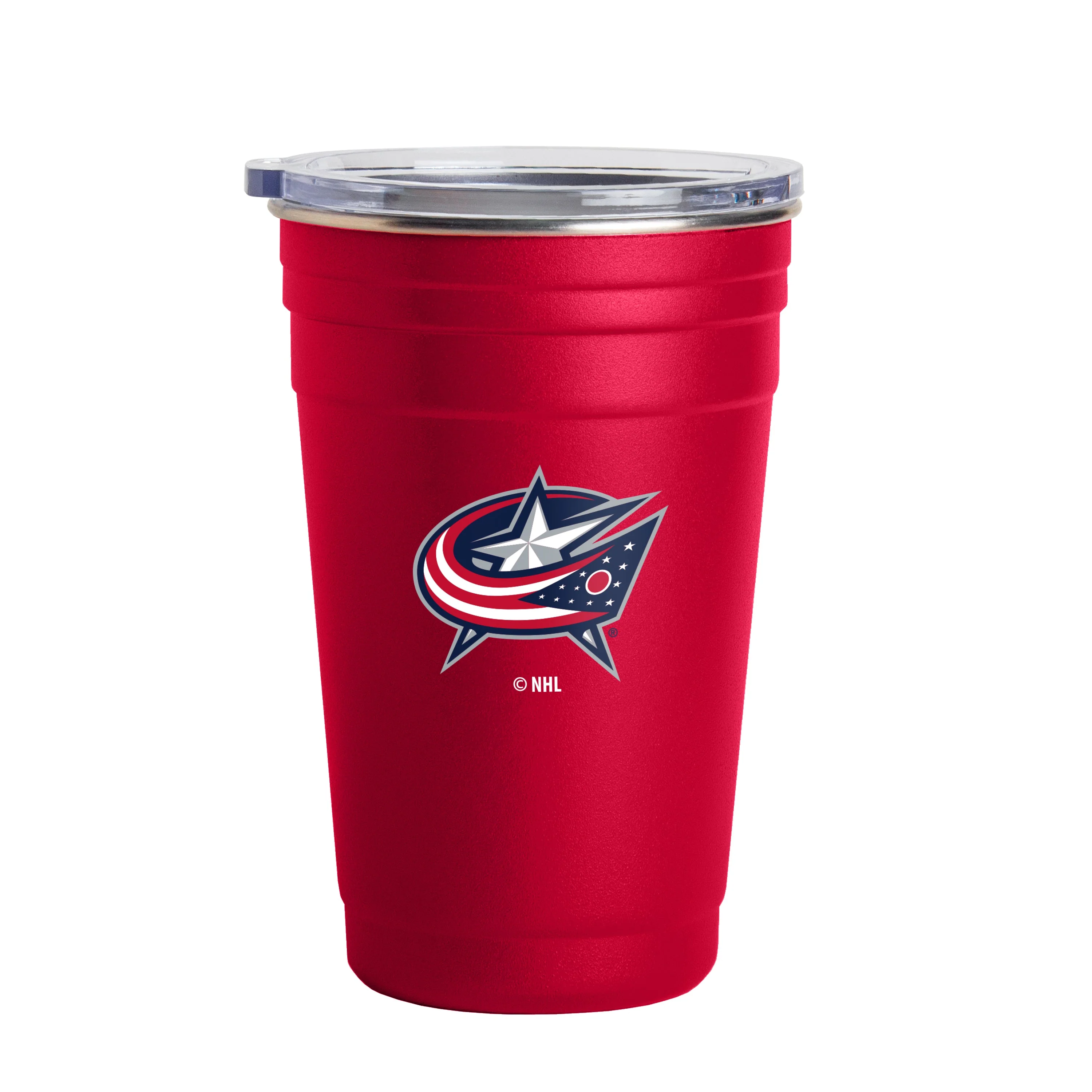 Columbus Blue Jackets Red 22oz Flipside Stainless Cup - Image 2