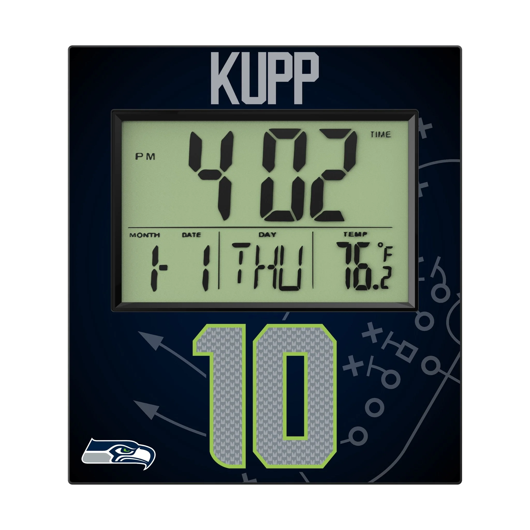 Cooper Kupp Seattle Seahawks 10 Game Tactic Wall Clock - Image 2