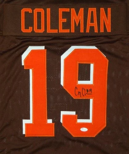 Corey Coleman Autographed Brown Pro Style Jersey- JSA Witnessed Authenticated - Image 2