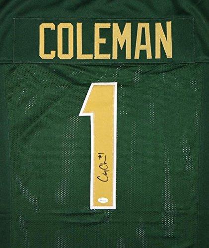 Corey Coleman Autographed Green College Style Jersey- JSA Witnessed Auth - Image 2