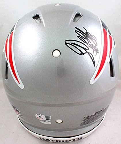 Corey Dillon Autographed Patriots F/S Speed Authentic Helmet -Beckett Hologram Black - Image 3