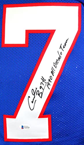 Cornelius Bennett Autographed Blue Pro Style Jersey w/Insc.-Beckett Black - Image 3