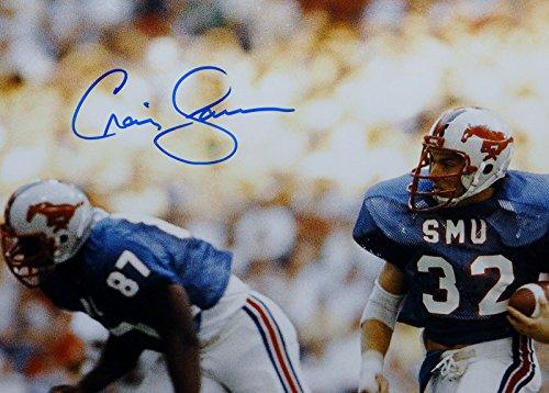 Craig James Signed / Autographed SMU Mustangs 16x20 Running Photo- JSA Auth - Image 2