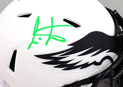 Cris Carter Autographed Eagles Lunar Speed Mini Helmet- JSA W Green - Image 3