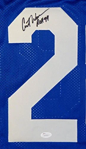 Curt Warner Autographed Blue Pro Style Jersey W/ ROH- JSA W Authenticated - Image 3