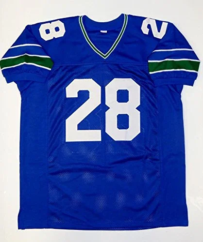 Curt Warner Autographed Blue Pro Style Jersey W/ ROH- JSA W Authenticated - Image 4