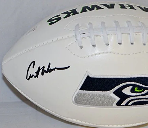 Curt Warner Autographed Seattle Seahawks Logo Football with ROH and JSA W Auth - Image 2