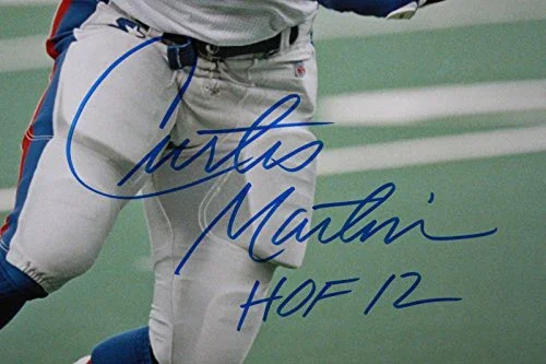 Curtis Martin Autographed 16x20 Vertical Running Photo- JSA Authenticated - Image 2