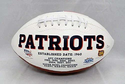 Curtis Martin Autographed New England Patriots Logo Football- JSA Witnessed Auth - Image 3