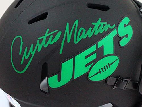 Curtis Martin Autographed NY Jets Eclipse Mini Helmet- PSA/DNA Green - Image 3