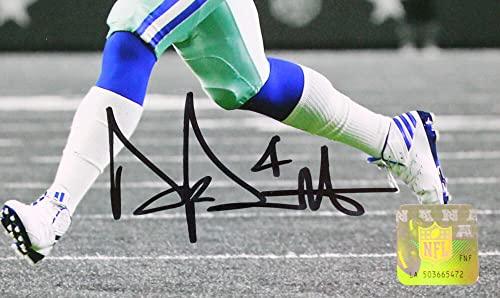 Dak Prescott Autographed Dallas Cowboys 8x10 B/W Photo-Beckett W Hologram Black - Image 2